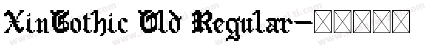 XinGothic Old Regular字体转换